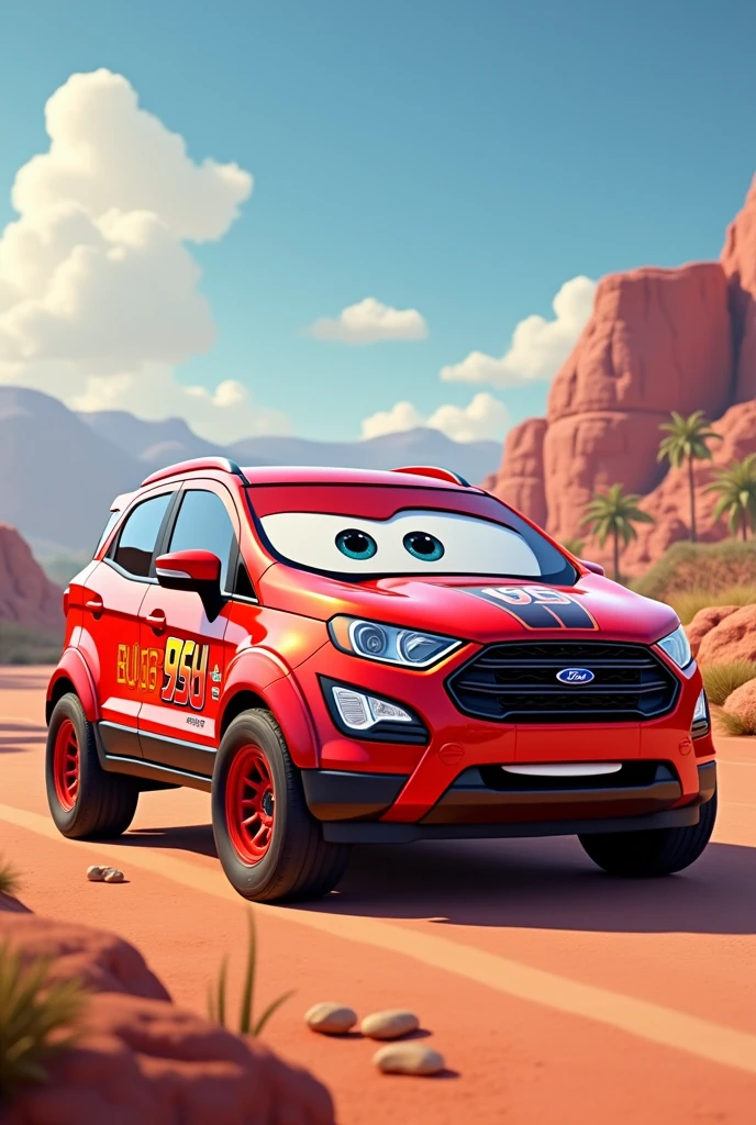 New Ford ecosport in lightning McQueen form