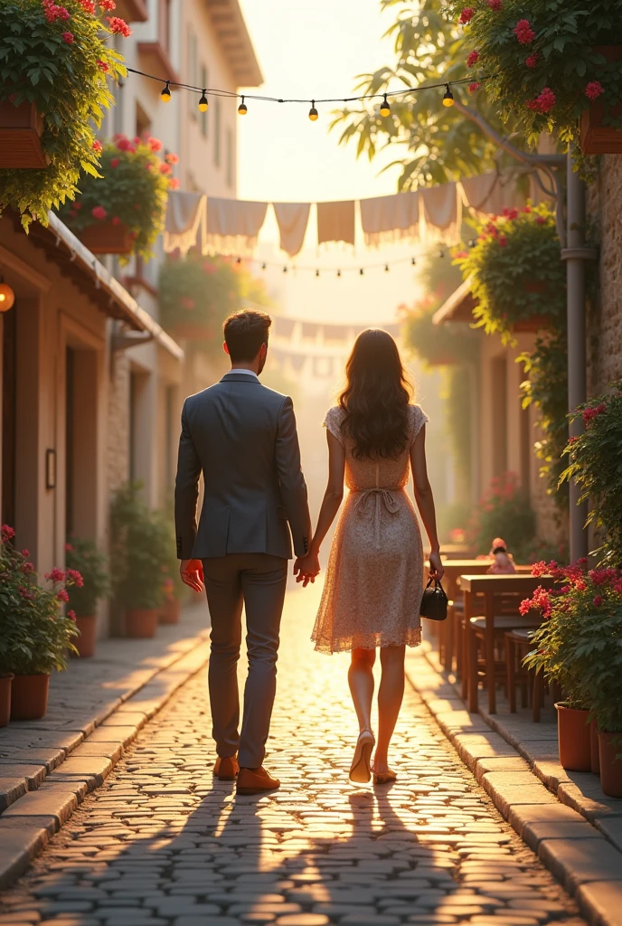 A book cover story of man and woman in vacation in a provincial town