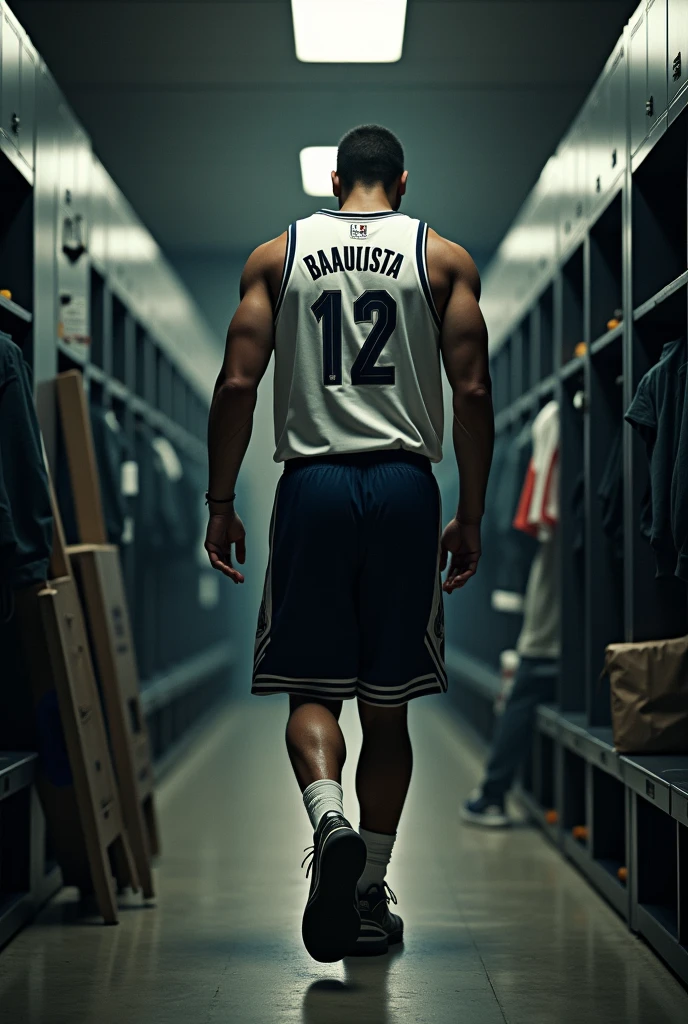 Bofo Bautista player leaving the locker room with his back turned