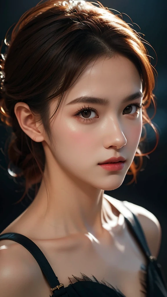 The portrait artwork of a beautiful girl with the theme of light and darkness, ultra-sharp CG at 16k resolution, a masterpiece, Excellent image quality, Very delicate), (Great light and shadow, Exquisite and beautiful), Really smooth skin, Bright face, Displaying near-perfect 18k quality, versatile, lovely.