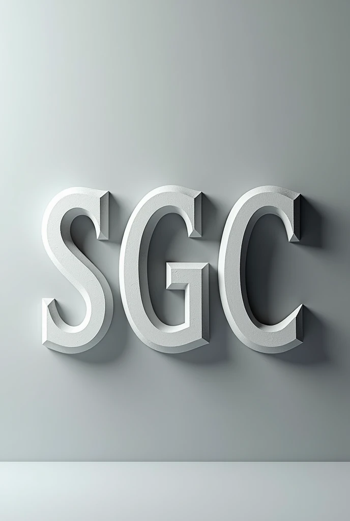 Create a raised symbol with the three letters SGC