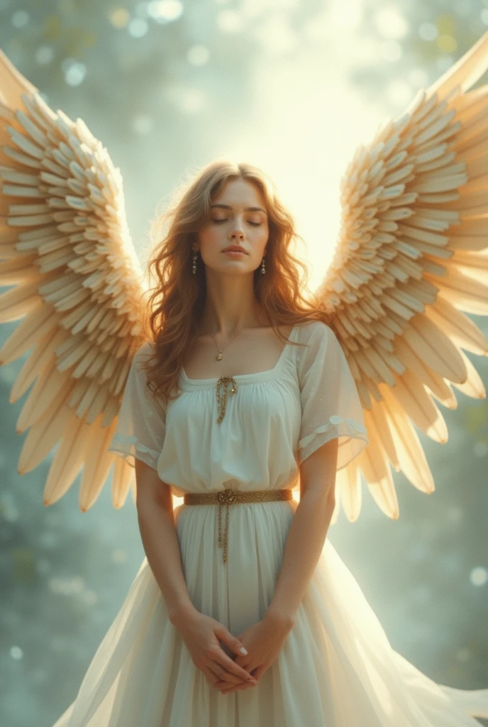 Drawing of an angel and its wings are books