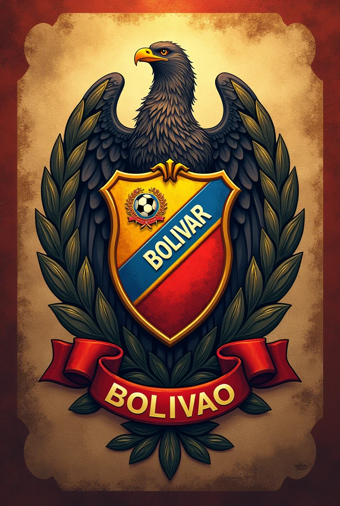 Generate a bolivar soccer escudo