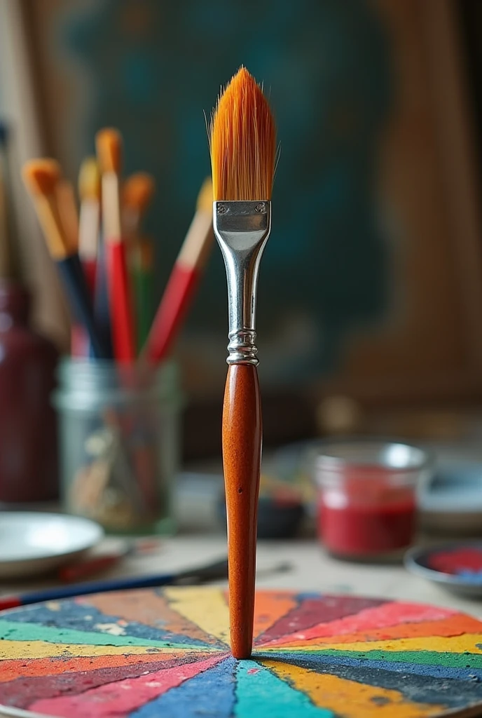A brush that has a fork included