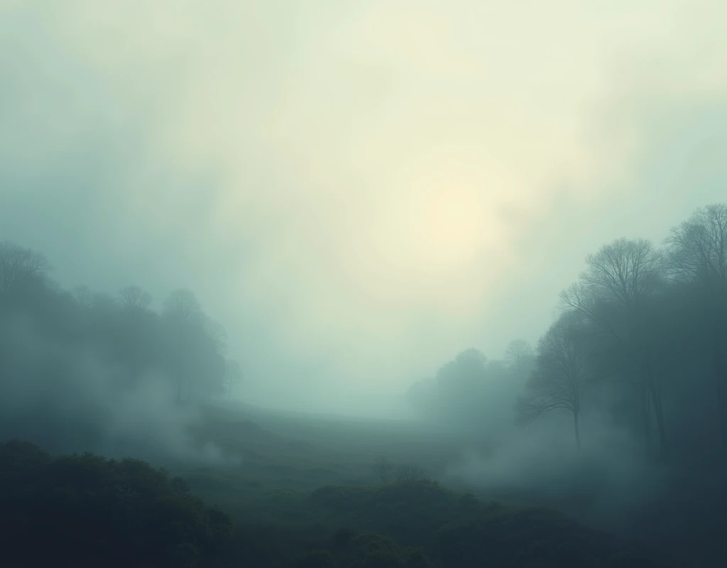 Atmospheric Depth: Layers of mist, atmospheric effects, distant perspectives, subtle lighting, ethereal textures.