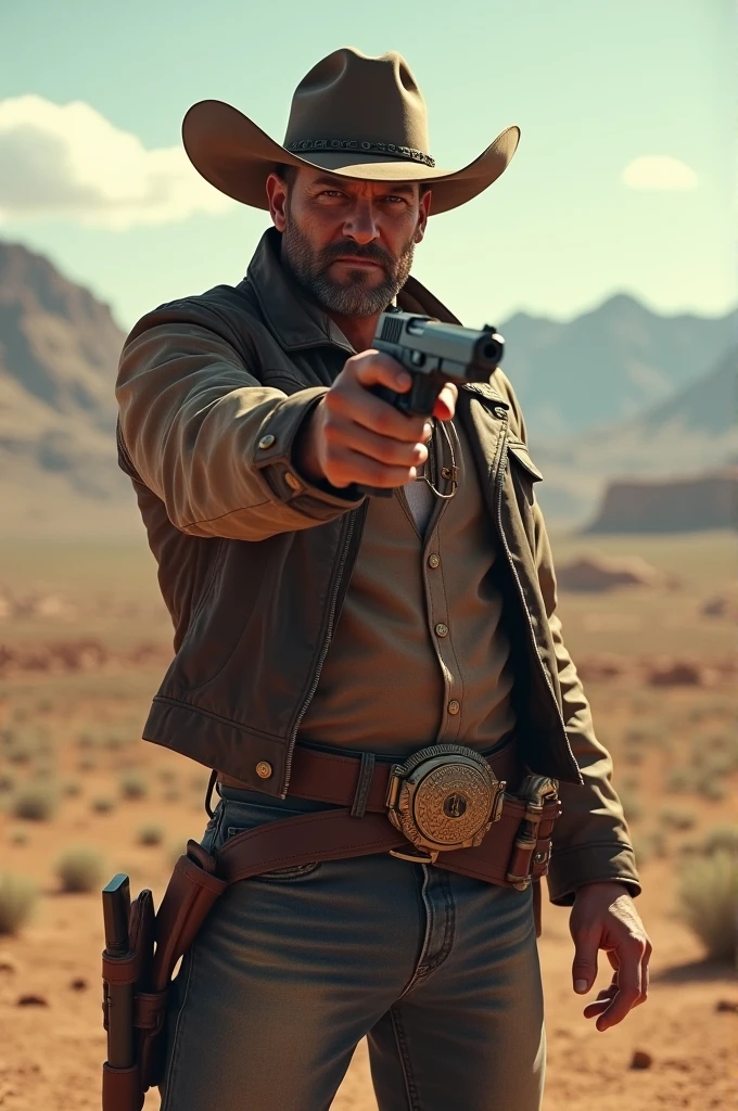 Cowboy with a glock
