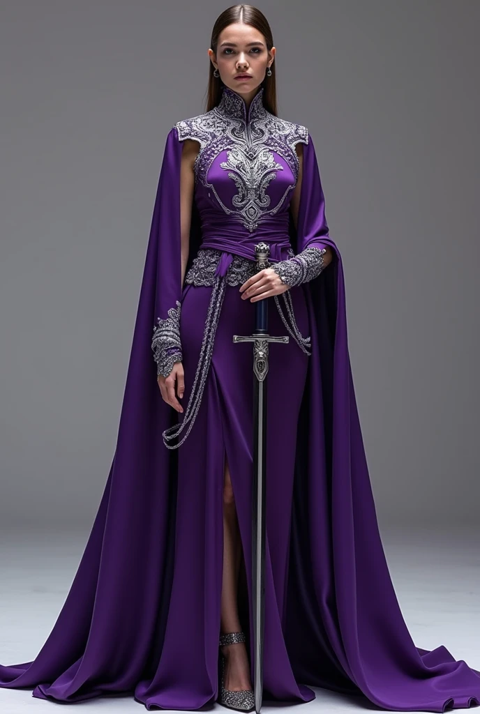 The patriotic colors of the House of Night, blue and purple rendered in layers of rich, rippling silk. The asymmetrical neckline, which echoed the style The silver trim and metal accents, chains over my shoulders and hanging down my back. The long train. The tight cut, revealing too much the mantle, tight dark fabric that went over my shoulders, buttoning all the way up to my throat—designed