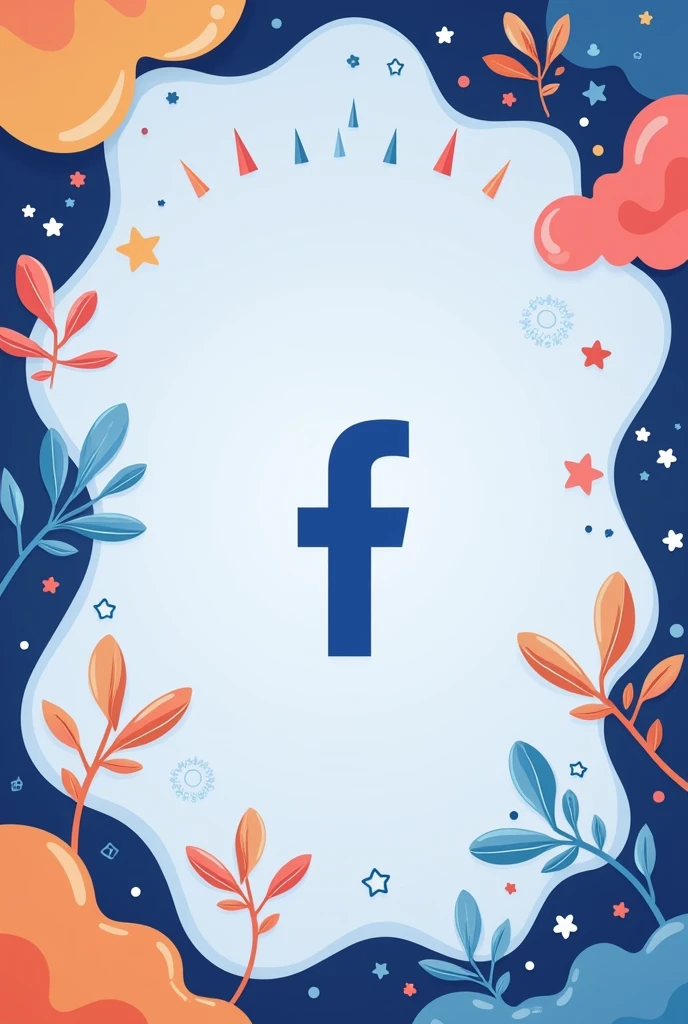 Create a fun template with the Facebook logo and leave a space for my name