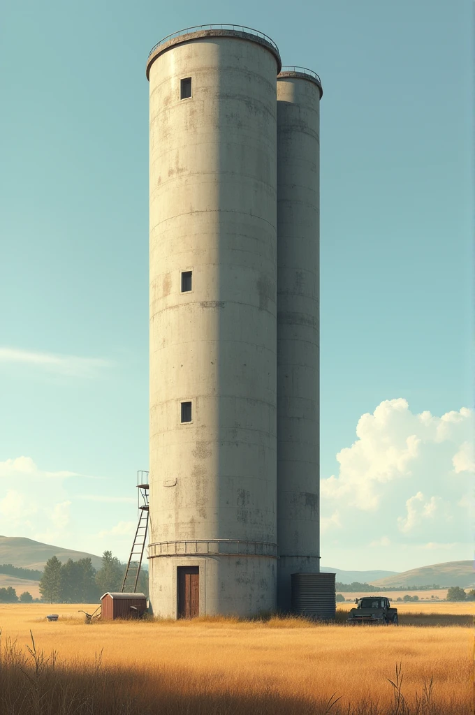 I need a picture of a silo drawn
