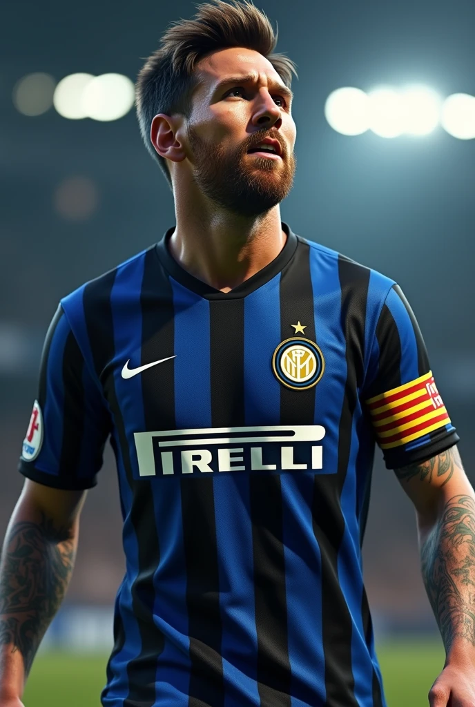 Messi in inter Milan kit