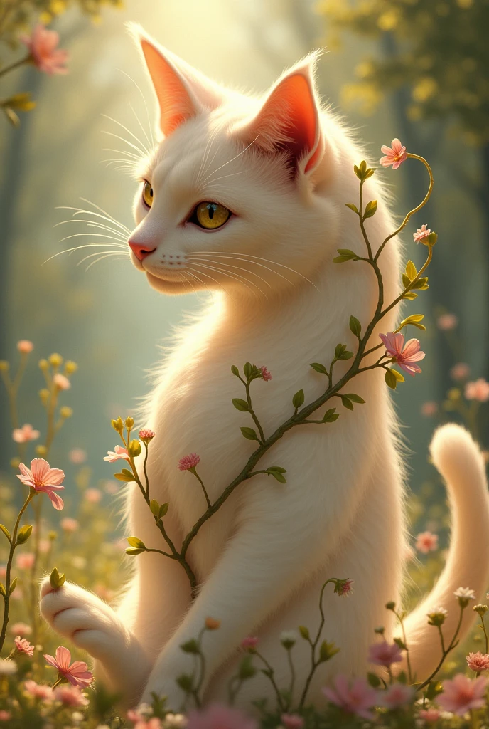 She woman with half cat, she , and she had good person or cute 
