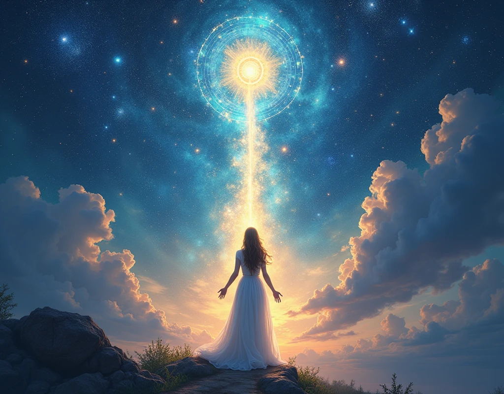 Celestial Guidance for Wealth: Starry skies, cosmic wonders, illuminating paths to financial clarity and abundance.