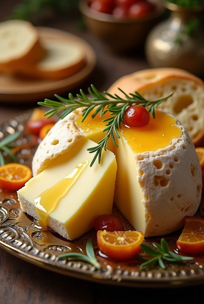 Create a very creamy cheese at a royal banquet 