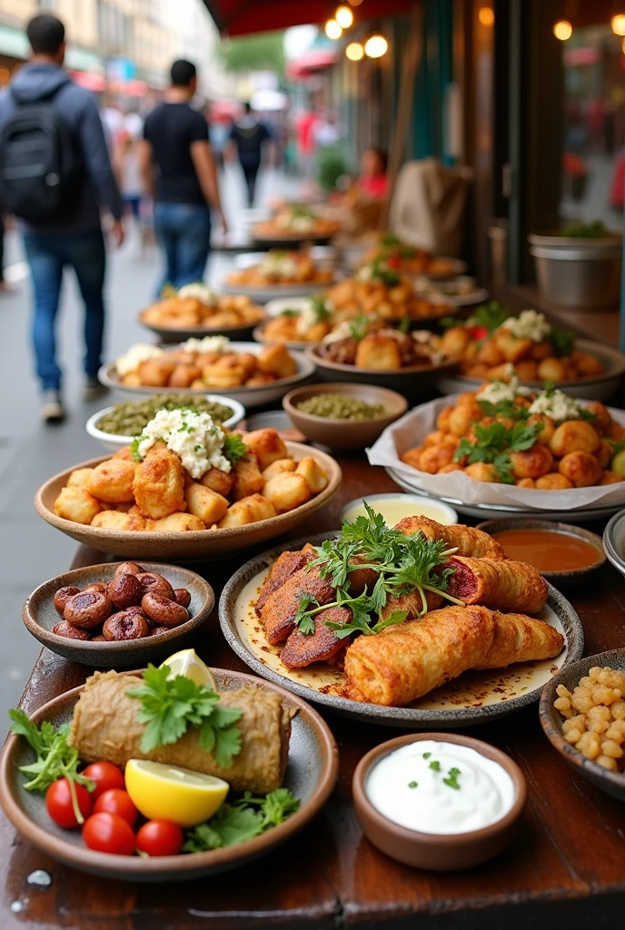 Generates street version of Greek food dishes