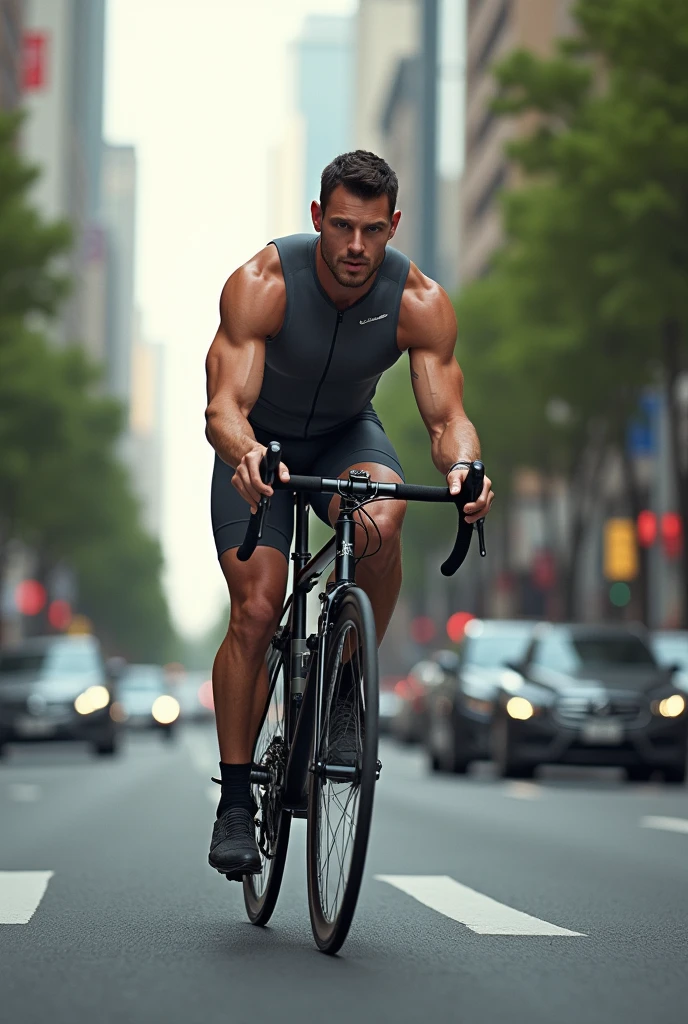 Man riding a bicycle 