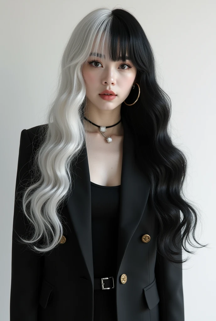 I wan kpop girl idol with pale skin and fashonebl balack and white long hair..little bit fat...but none korean and brown skin


Plz balck and white hair colouring