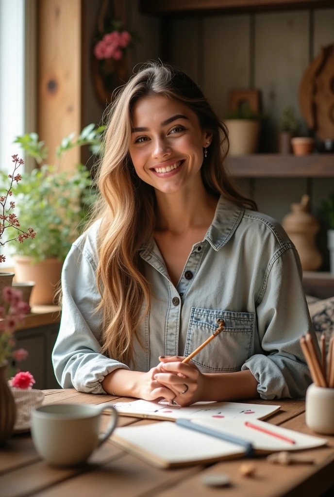 Help me with a cover photo that says the name of my business: Alice Crafts and the bottom that says: made with love