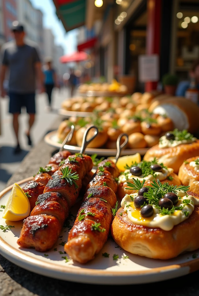 Generates street version of Greek food dishes

