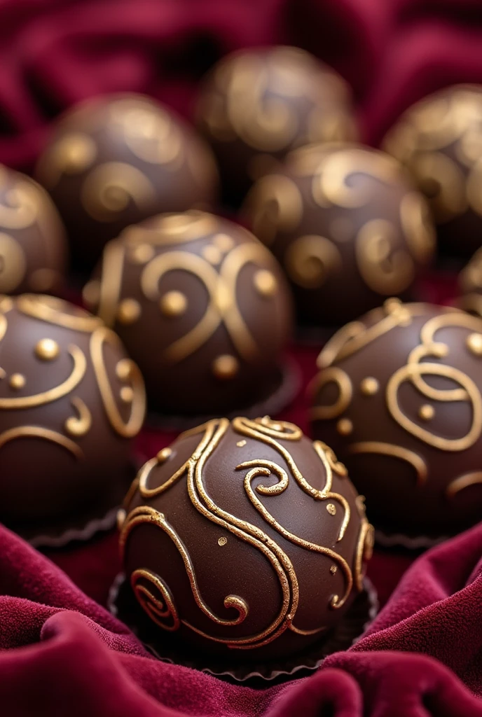 Create chocolate truffles that have the most ornate works of baroque art 