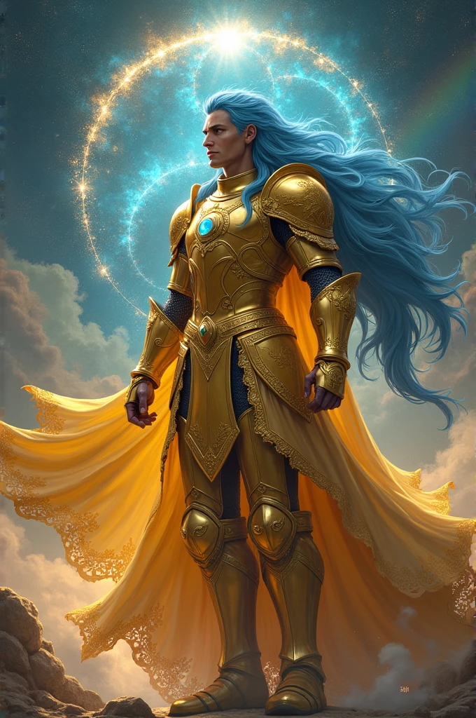 Golden Knight, Gemini Saga Long Blue Hair