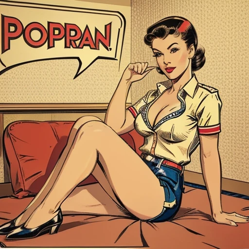 retro, pin-up girl, sticker, American, pop art,Full body type、No background、People only、寝そべっている