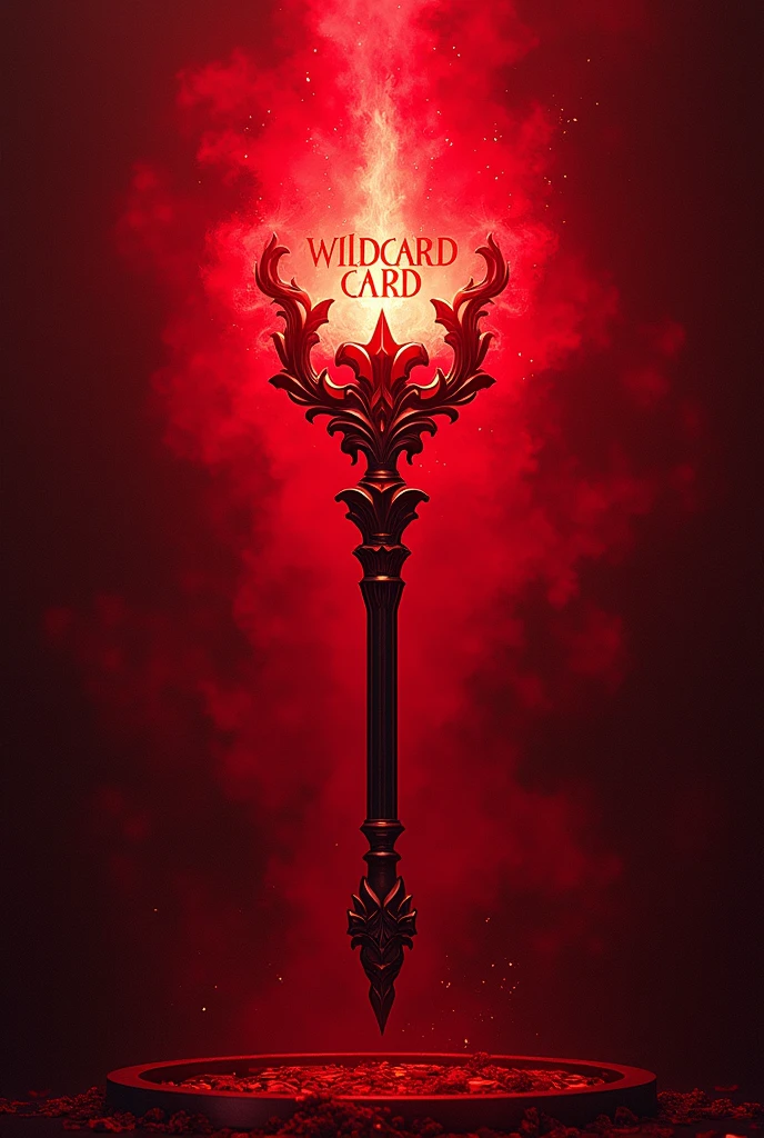 Generates a type one board game card, which is red and on the scepter it says wildcard