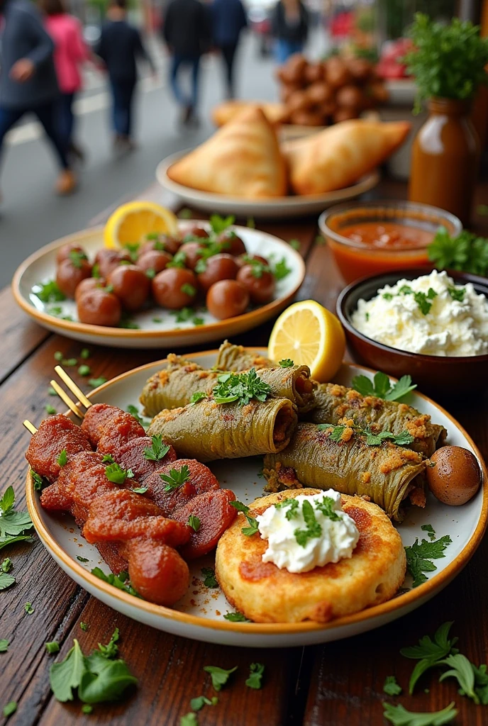 Generates street version of Greek food dishes