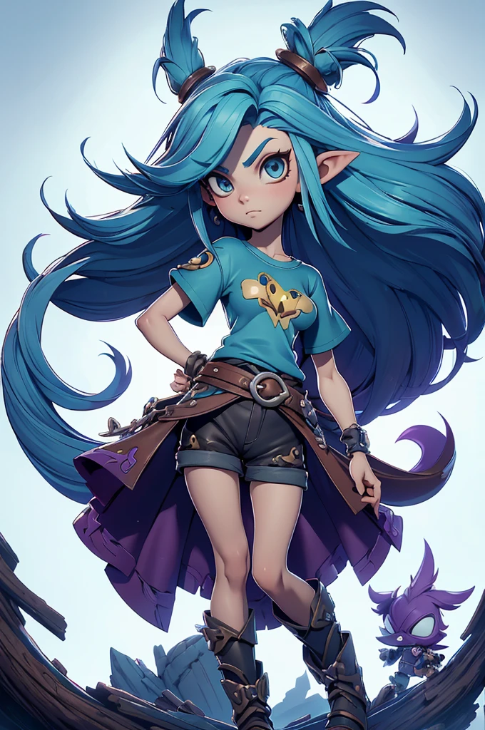 arvore estilo rayman legends, character estilo art rayman legends, girl and boy, corpo inteiro, ESTILO VIKING, acessórios gigantes,giant monster, big breats,Little bunny, (shorts),big breast, ((asymmetric t-shirt)), Monsters around, Monsters Hunter