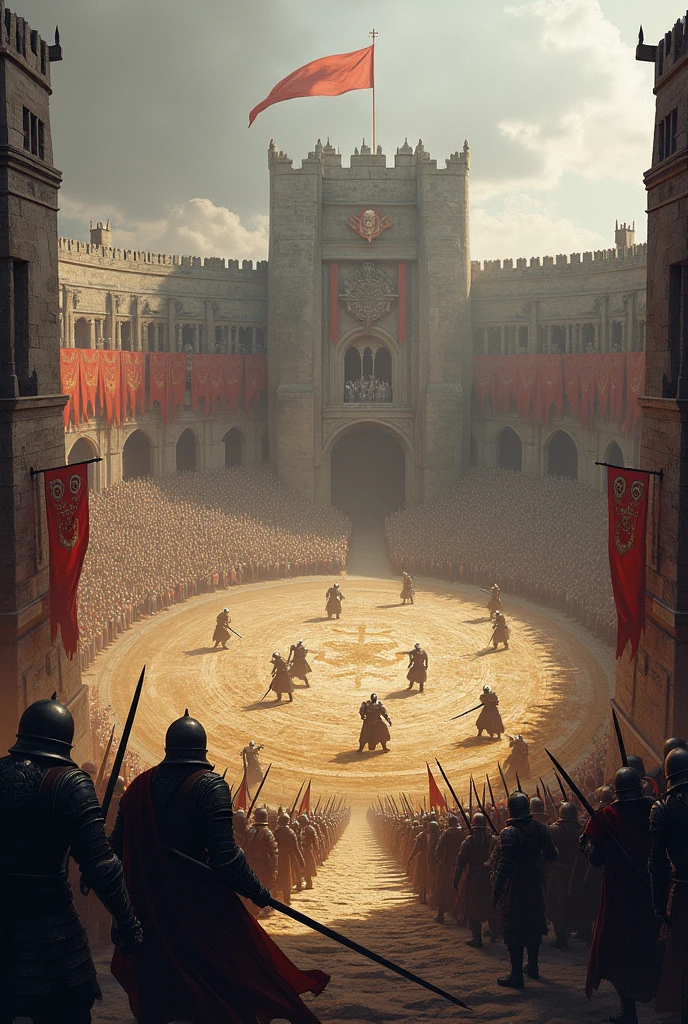Large medieval fighting arena