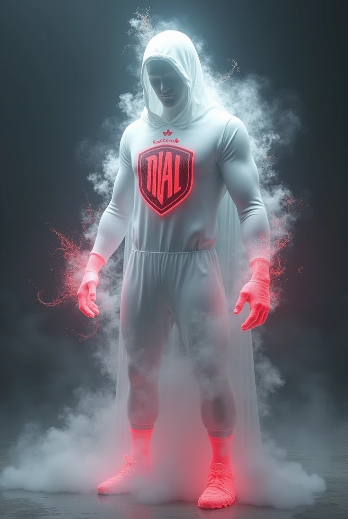 An image of a white ghost with white and red with the logo of the Real Estelí team from Nicaragua