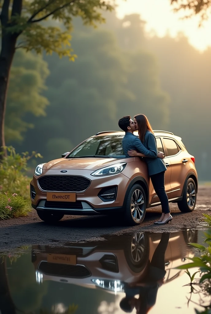 New Ford ecosport and ford endeavour kissing each other
