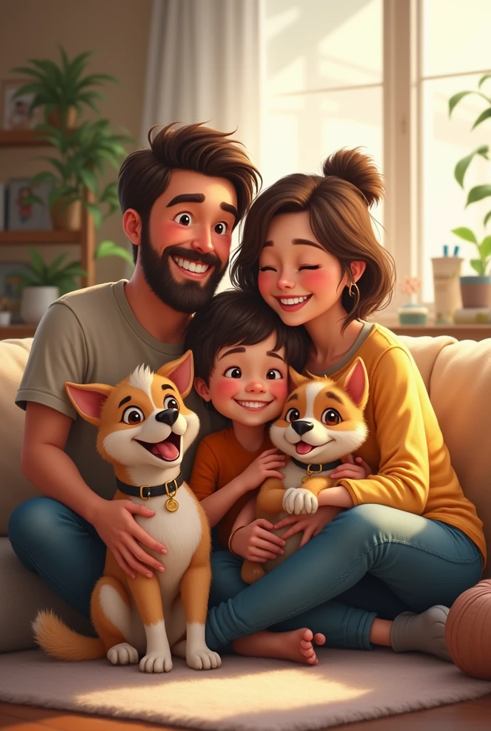 Family with pets