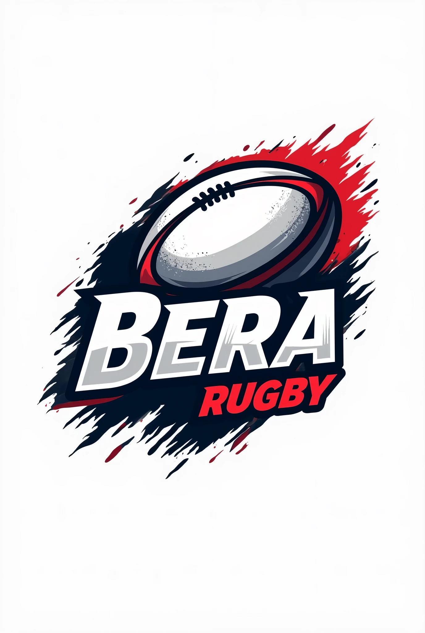 Create logo for me rugby/ ball wrote BERA rugby