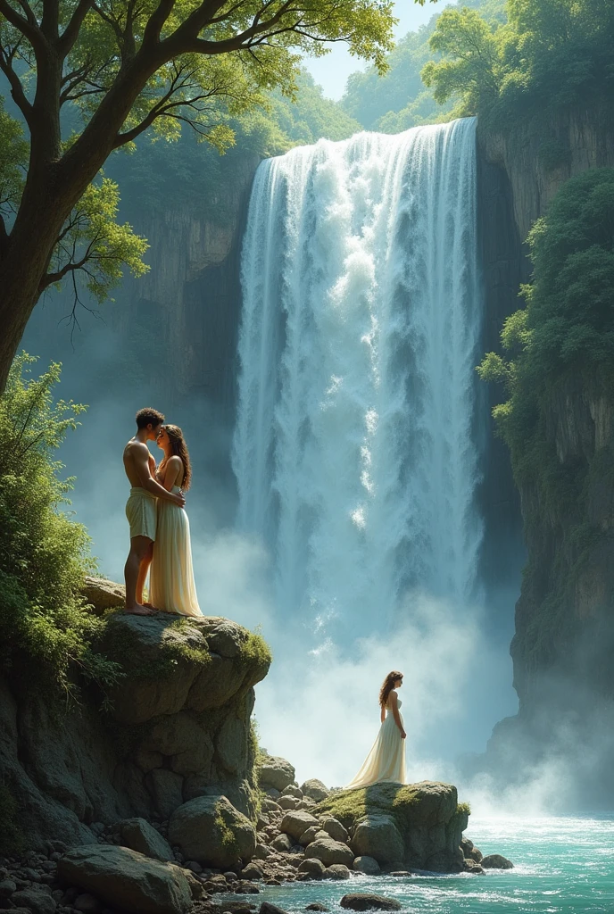 make a work about Echo and Narcissus from Greek mythology.