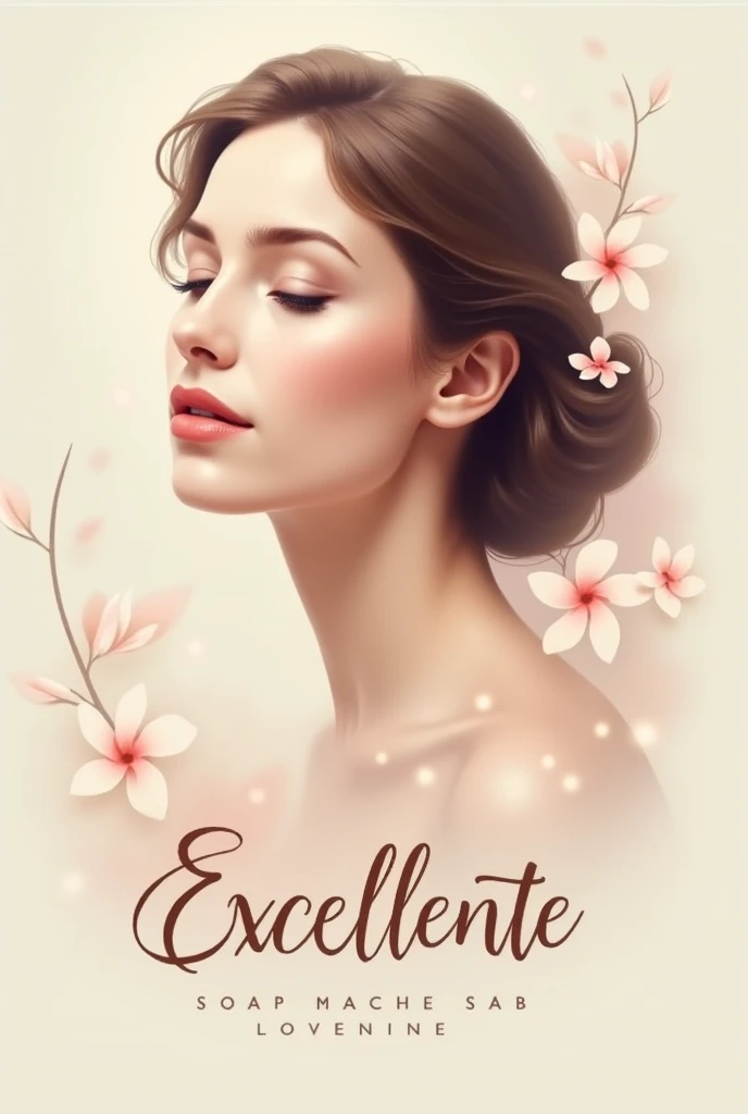 creation d'un logo sur le nom
de excellente savon de beauté avec l'image d'une femme
