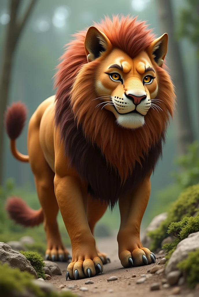In 3d animation style’ cat or lion
ka photo nadi me