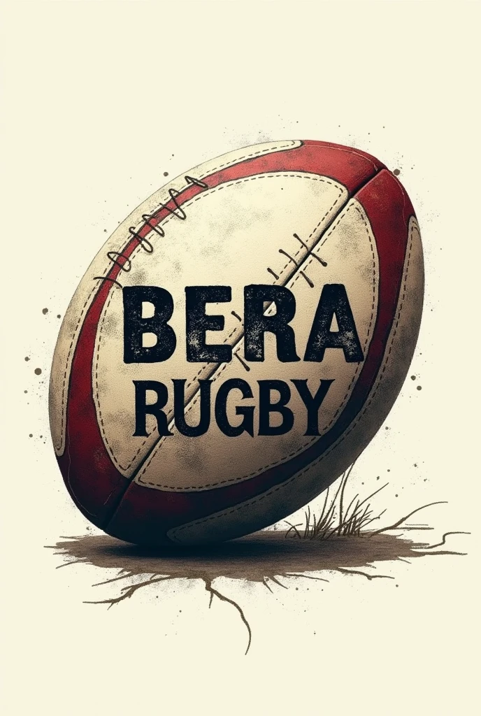 Create logo for me real rugby/ ball wrote BERA rugby scratch effect