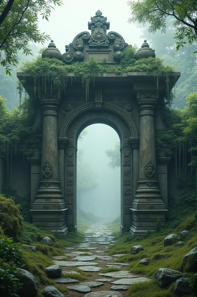 Ancient old temple gate