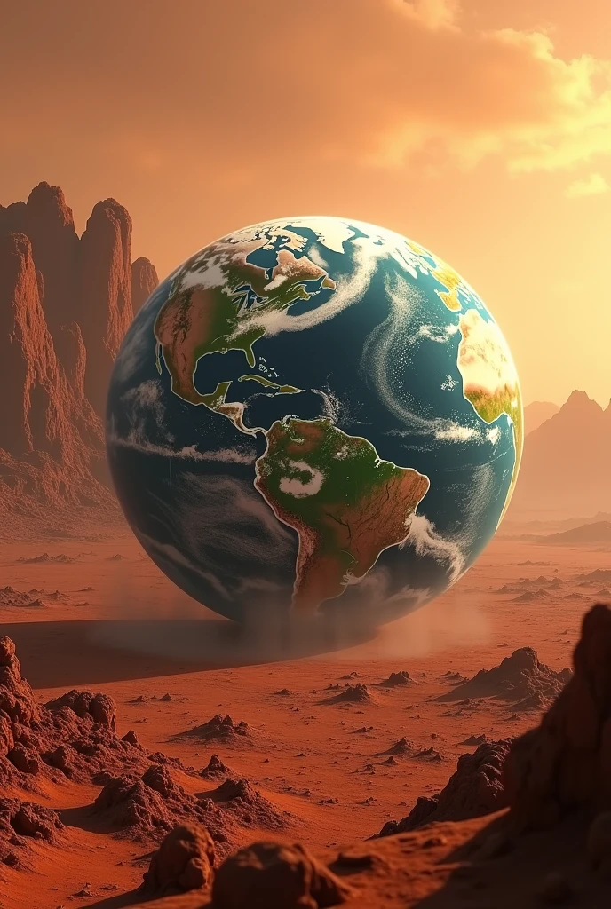 What the planet Earth would look like from Mars
