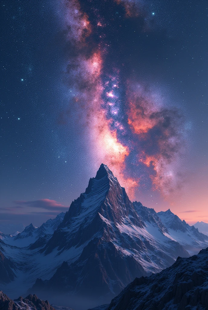 "Design a 3D realistic logo with the text 'Ceriabet' placed atop a majestic mountain under a stunning galaxy-filled sky. The galaxy should feature vibrant colors, twinkling stars, and nebulae, creating an awe-inspiring celestial backdrop. The mountain should be detailed and rugged, with the text 'Ceriabet' standing prominently and illuminated by the cosmic glow from the galaxy above. The overall scene should be visually striking, blending the beauty of the natural landscape with the vastness of the galaxy in a cool and captivating way."