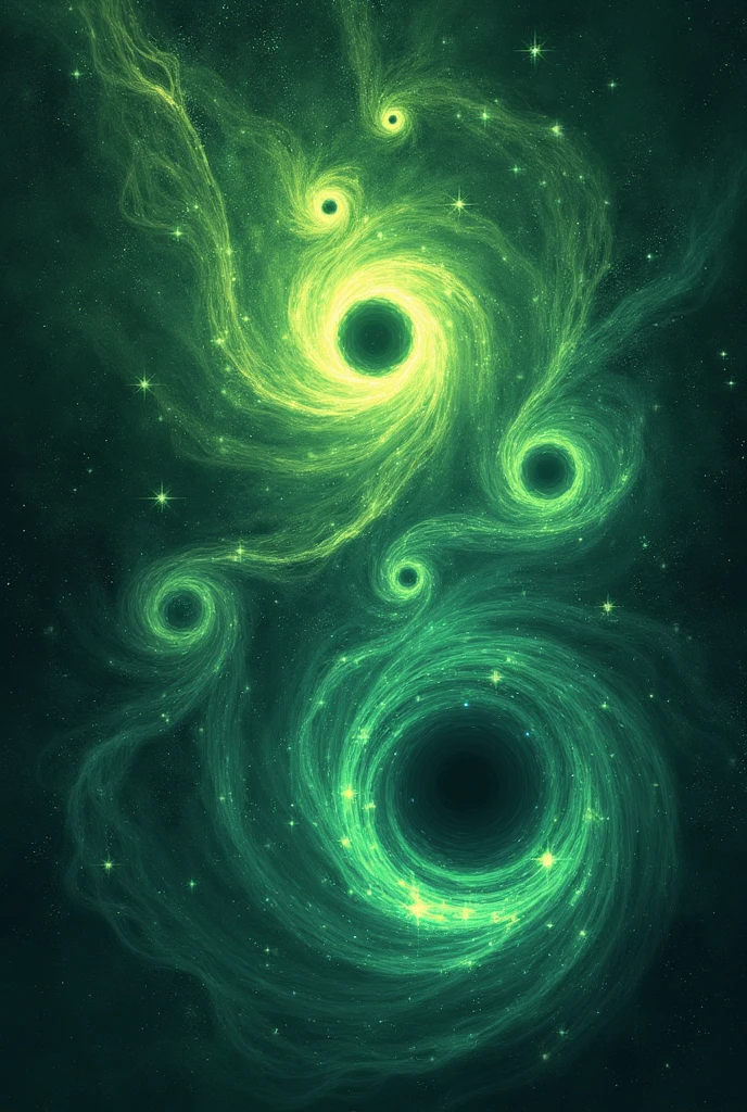 Green constellations with black holes