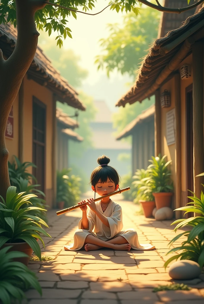 Me in village , flute whistling 


