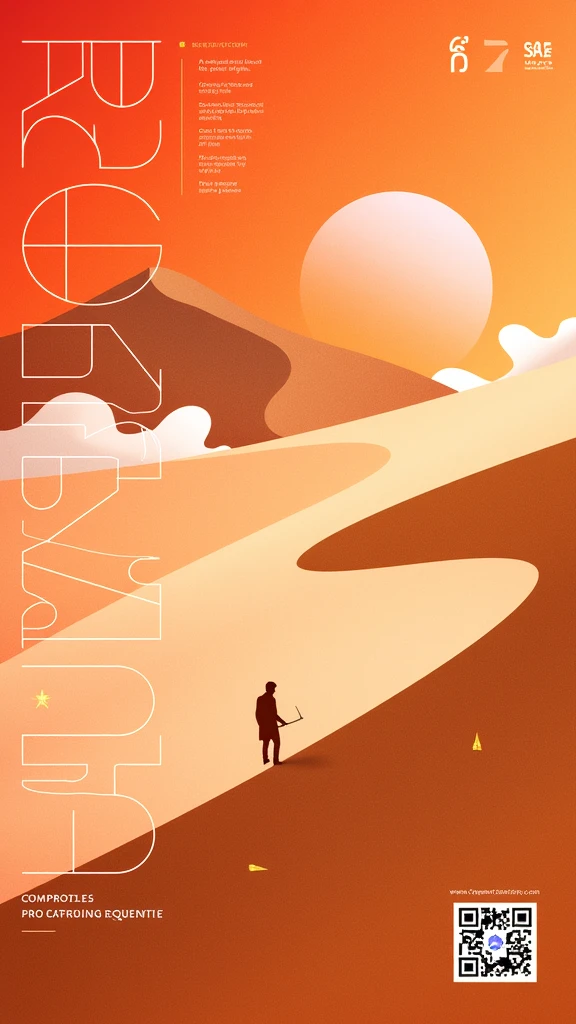 poster design,The end of the road is the scales representing the law,Wealth Elements,Gold Tone,Illustration Design,Flat,abstract,fractal design