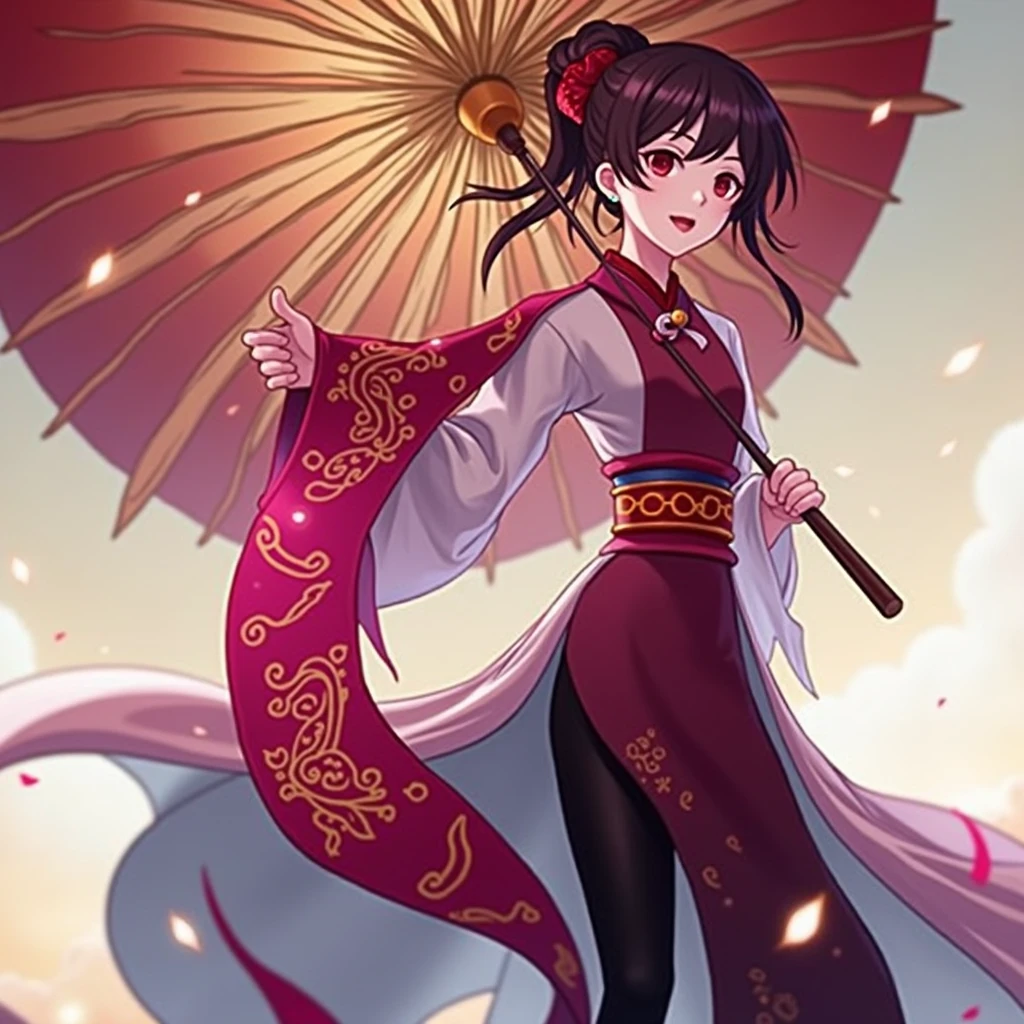 Kagura exorcist sweet smile with seimei umbrella