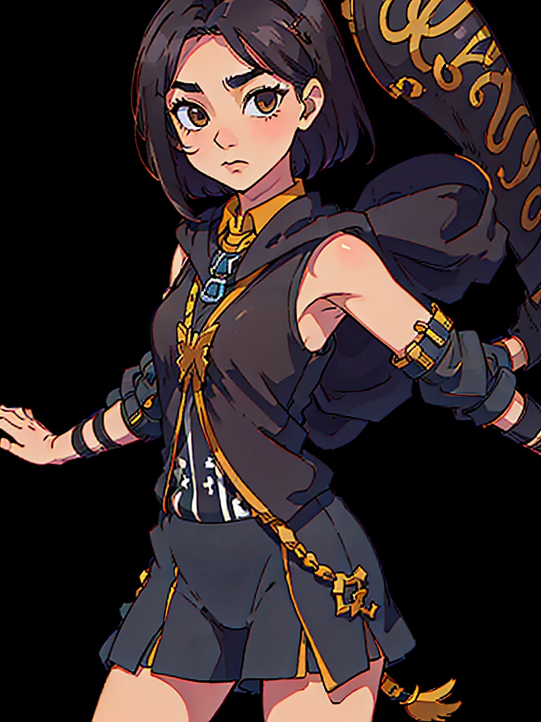 Black background with spotlight,１people々((Dark Skin:1.5,Dark brown eyes:1.4,Black Hair:1.3,Gal Style,big ,)), Leopard print underwear、rinwell , beautiful girl、Raise your hands to show your sweaty armpits,