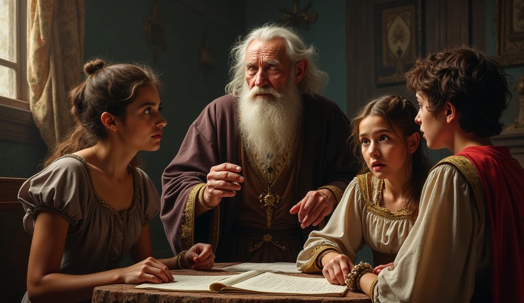 Harpagon reveals his marriage plans to his children: He wants to marry Elisa to Anselmo, An old man, and he himself plans to marry Mariana.