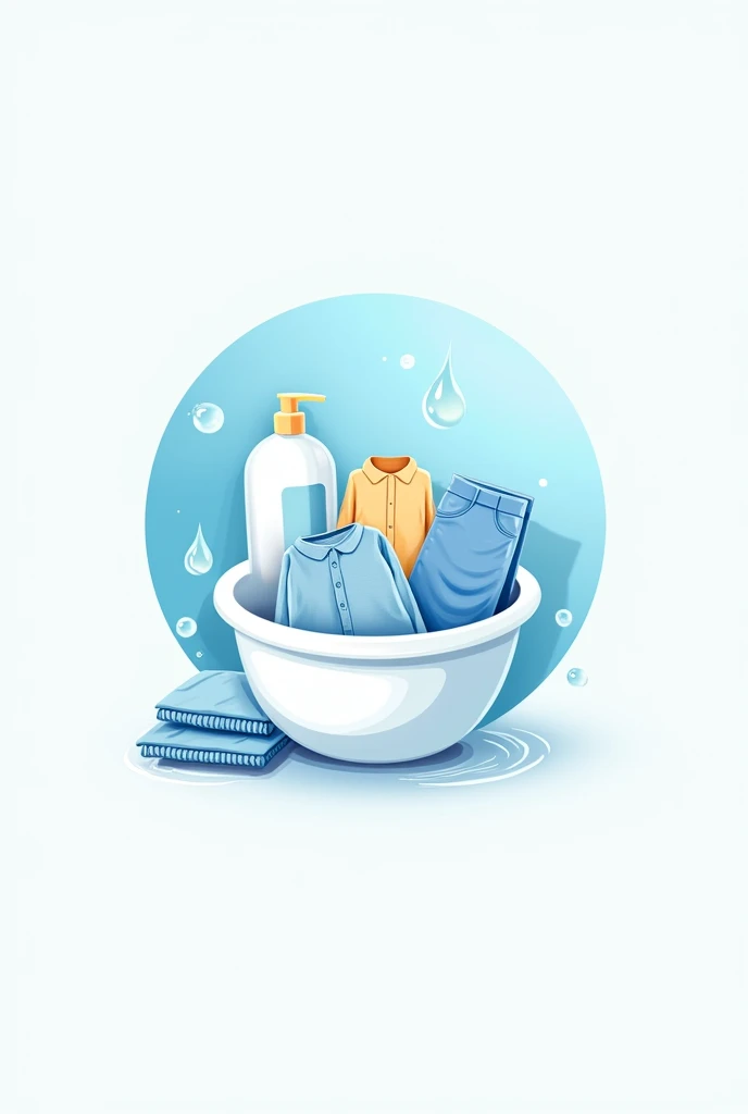 creation d'un logo sur le nom
de excellente détergent liquide avec l'image des vêtements dans une cuvette