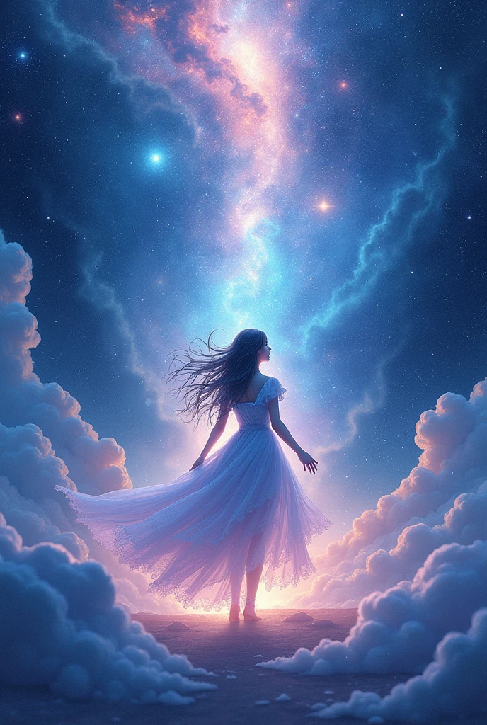 Create a cover for my kpop album called celestial rise