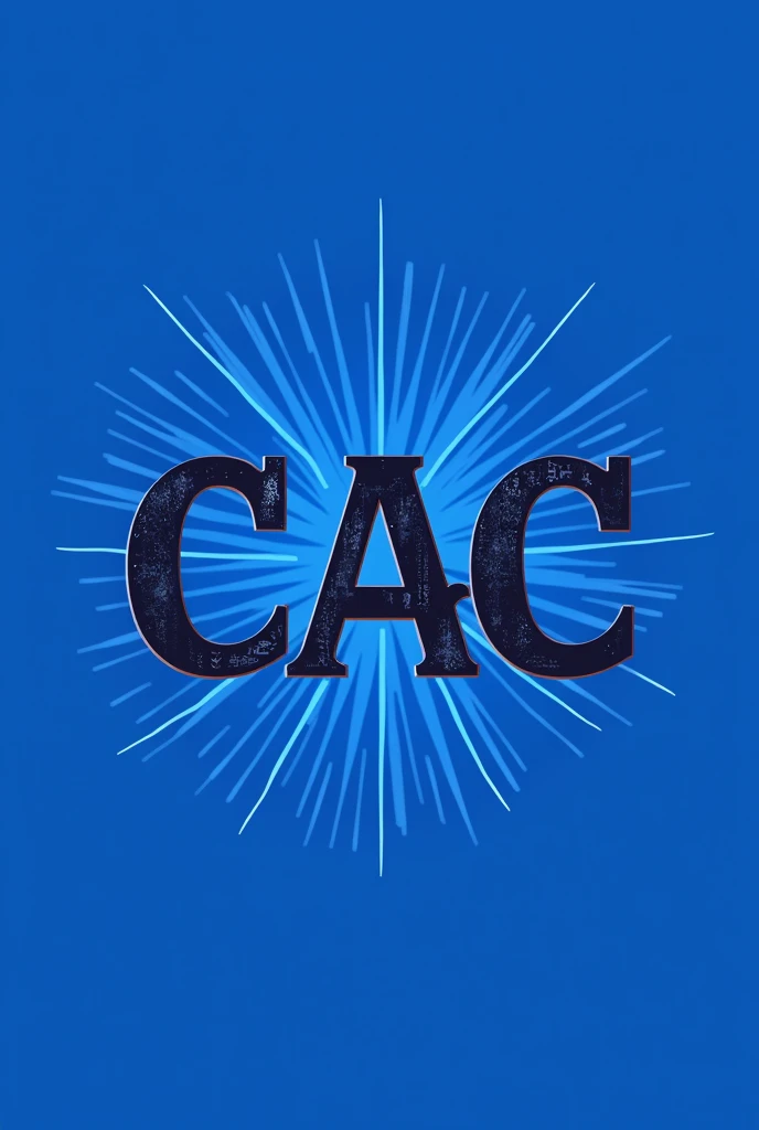 A shirt design that has the initials "CAC" and in blue color.