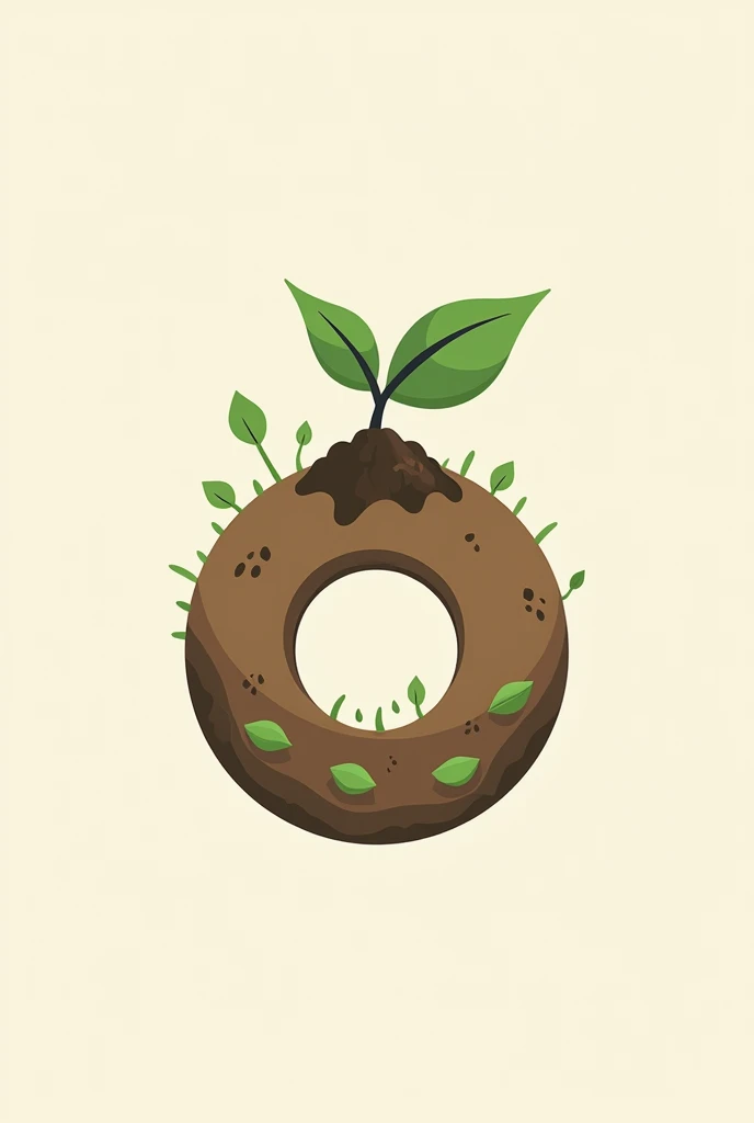 Create a logo for 'Pecoper' that integrates a circular element representing a compost pile. The 'O' in 'Pecoper' should be modified into a semicircle that mimics a compost pile seen from the front, with textures or small details indicating organic material. Above the pile, depict a small, fresh green plant growing, symbolizing life and vitality. Optionally, include a simplified illustration of a compost turner machine hovering over the pile to suggest movement and activity. Use earthy brown tones for the compost pile, metallic or gray tones for the machine, and vibrant green for the plant. Maintain a clean, organic style, and ensure that the overall typography remains consistent with the original desing. The new logo must have the world pecoper